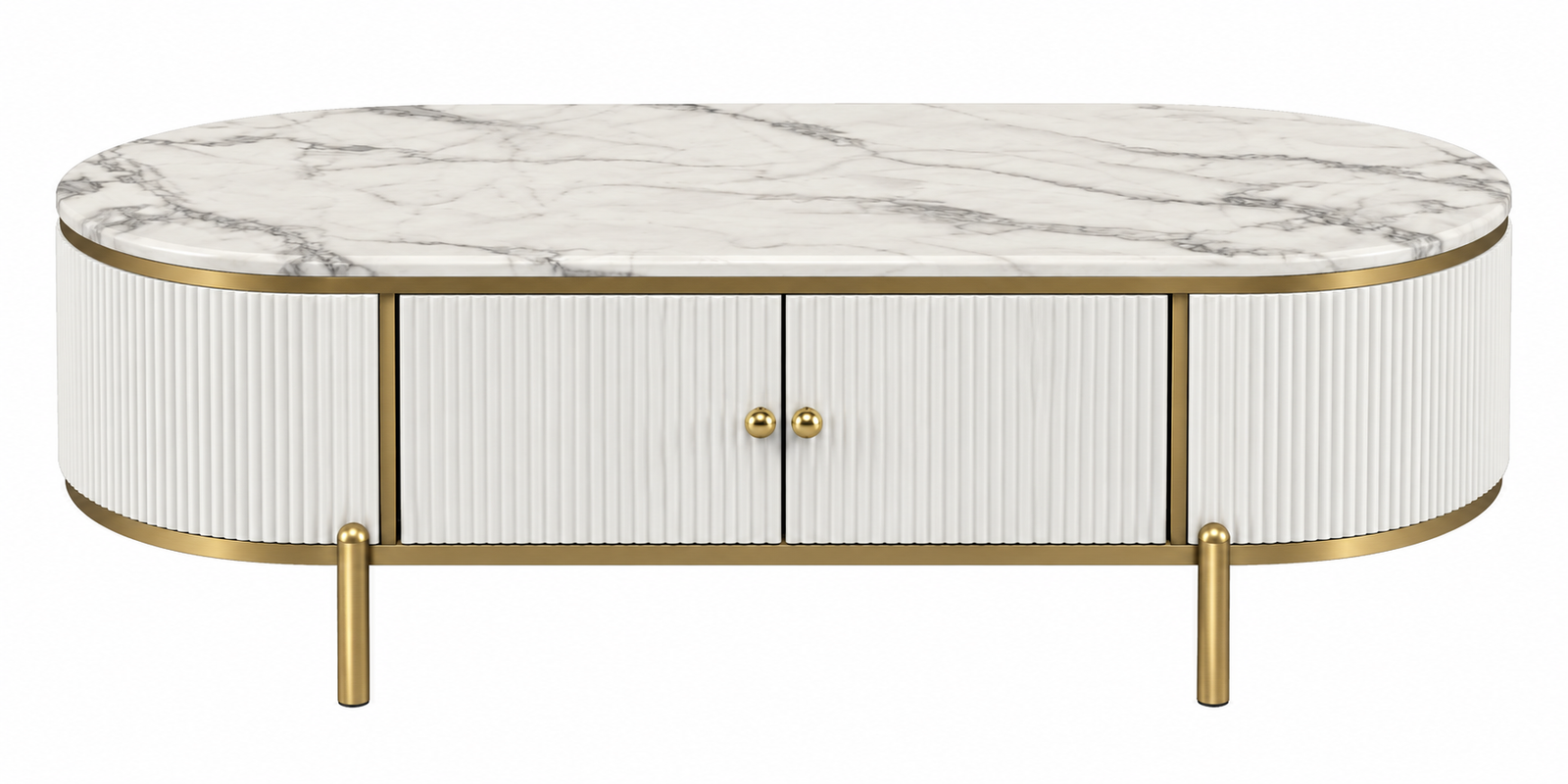 White MDF Modern Top Coffee Table
