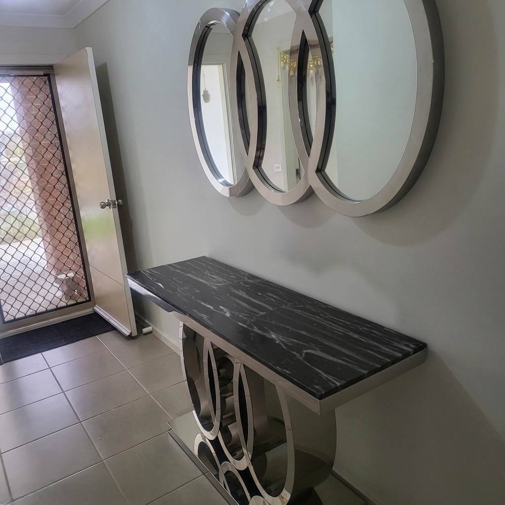 Circles Marble Console Table & Mirror