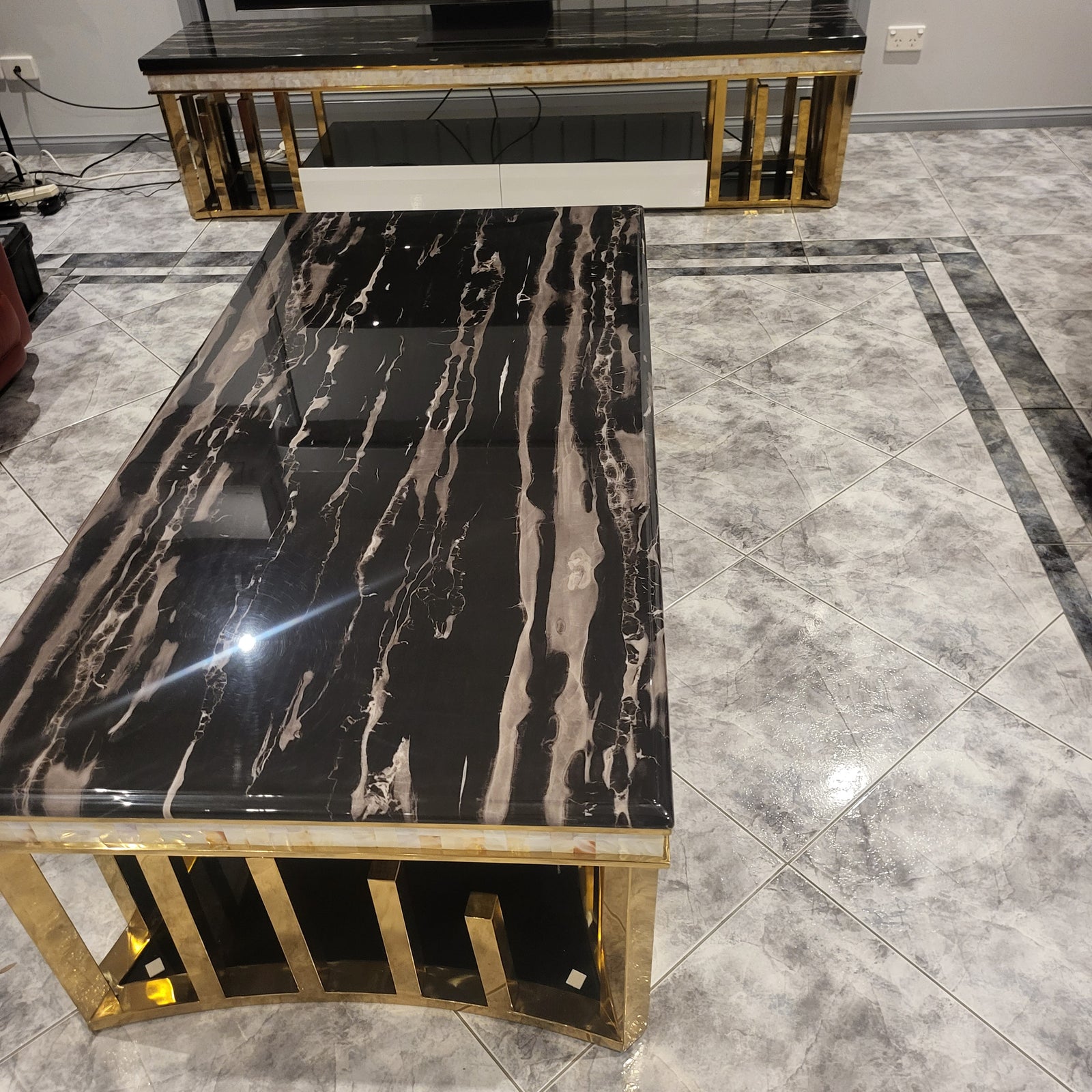 Elegant Marble top TV Unit/Stand - RBM 1