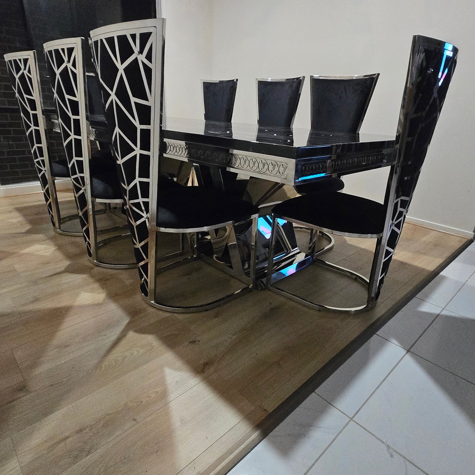 Ashton Marble Dining Table with 8 Chairs