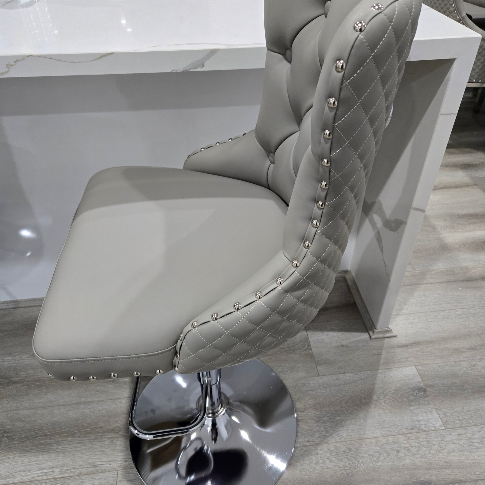 Lion Modern Adjustable Barstools - Grey