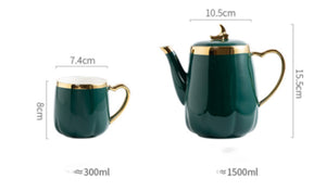 Tea Pot and 6 teacups
