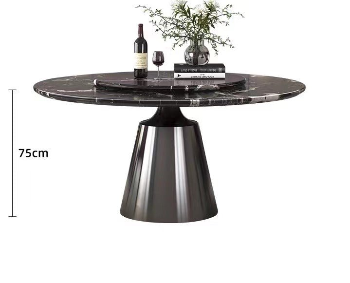 Round Marble Dining Table with 4 chairs