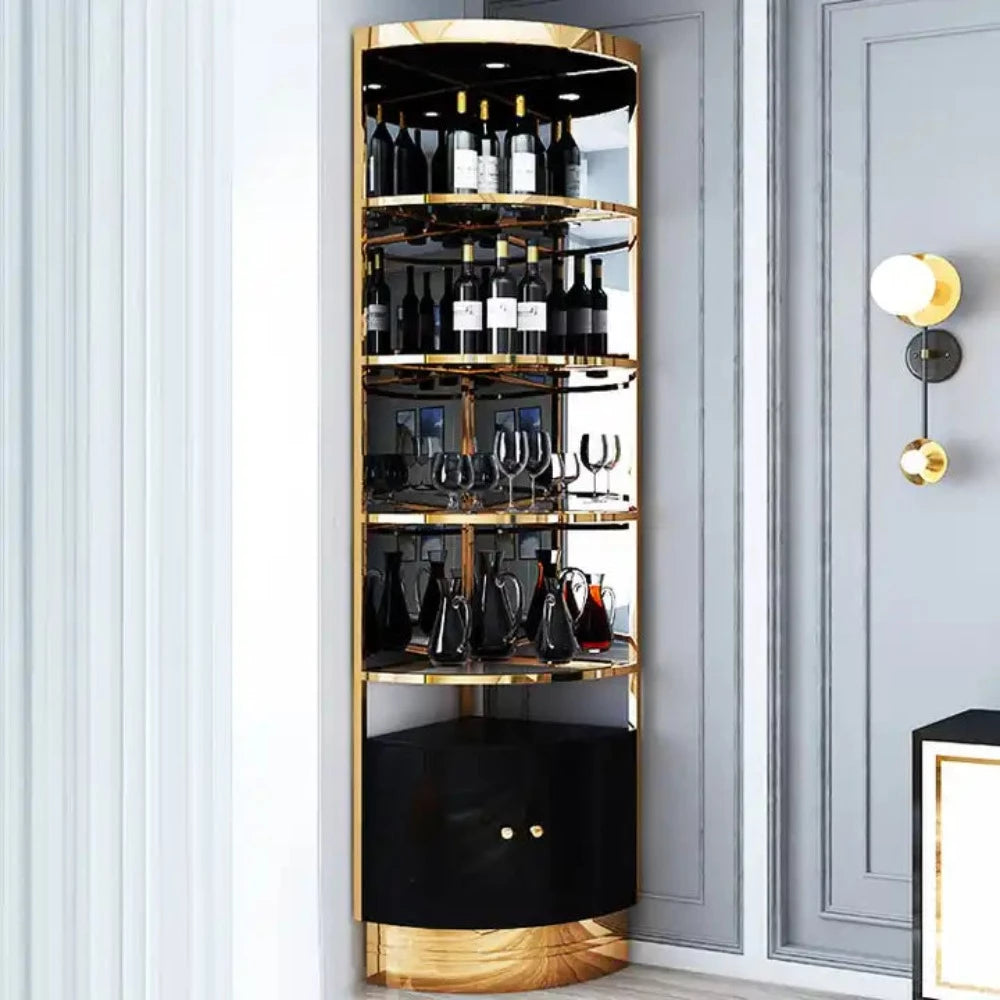 RBM Classic Home Corner Both the White and Gold and Black with Gold trim Wine / Display / Traditional Cabinet