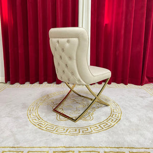 Classic 6-Seater Marble Dining Table With Classy Black Velvet Dining Room Chairs in Gold Stainless Steel Frame