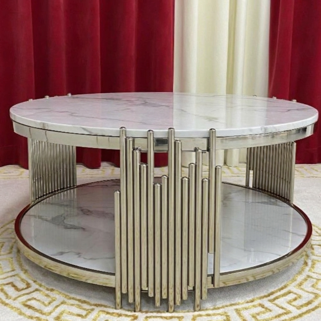 Elegant Modern Marble Coffee table (Circle)