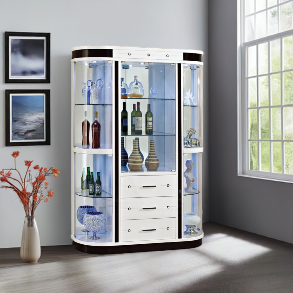 Classic and Stylish White Wine / Display / Traditional Cabinet