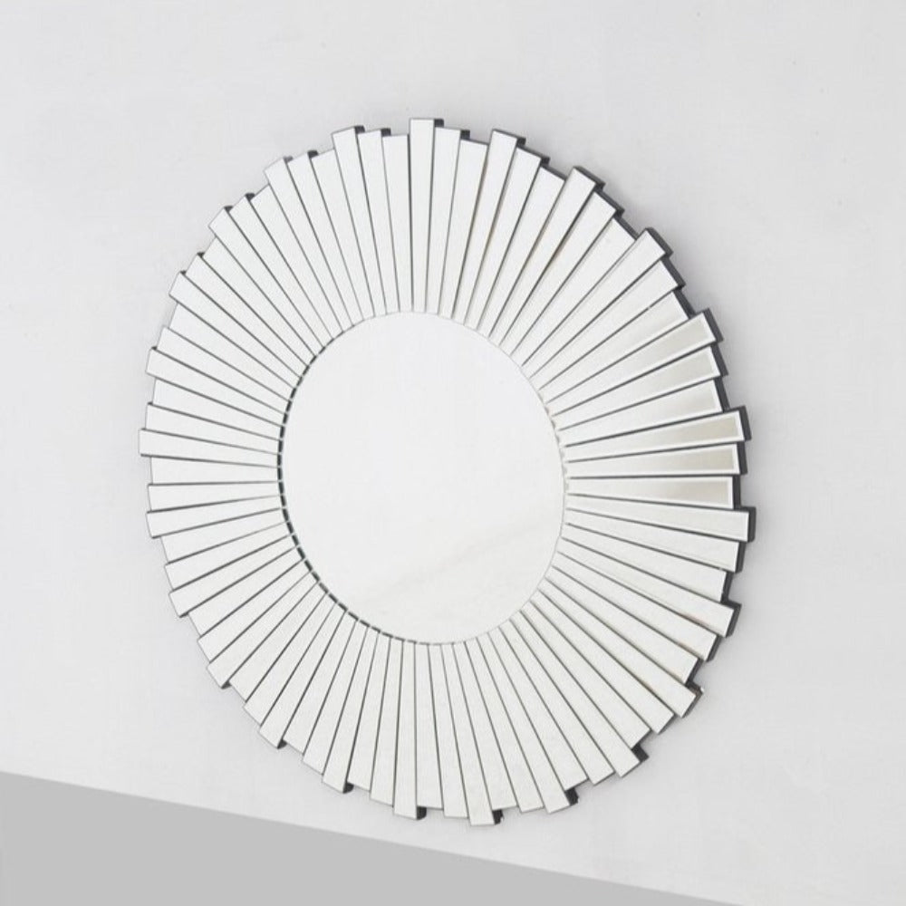 Circle / Round Hallway Mirror in Silver 