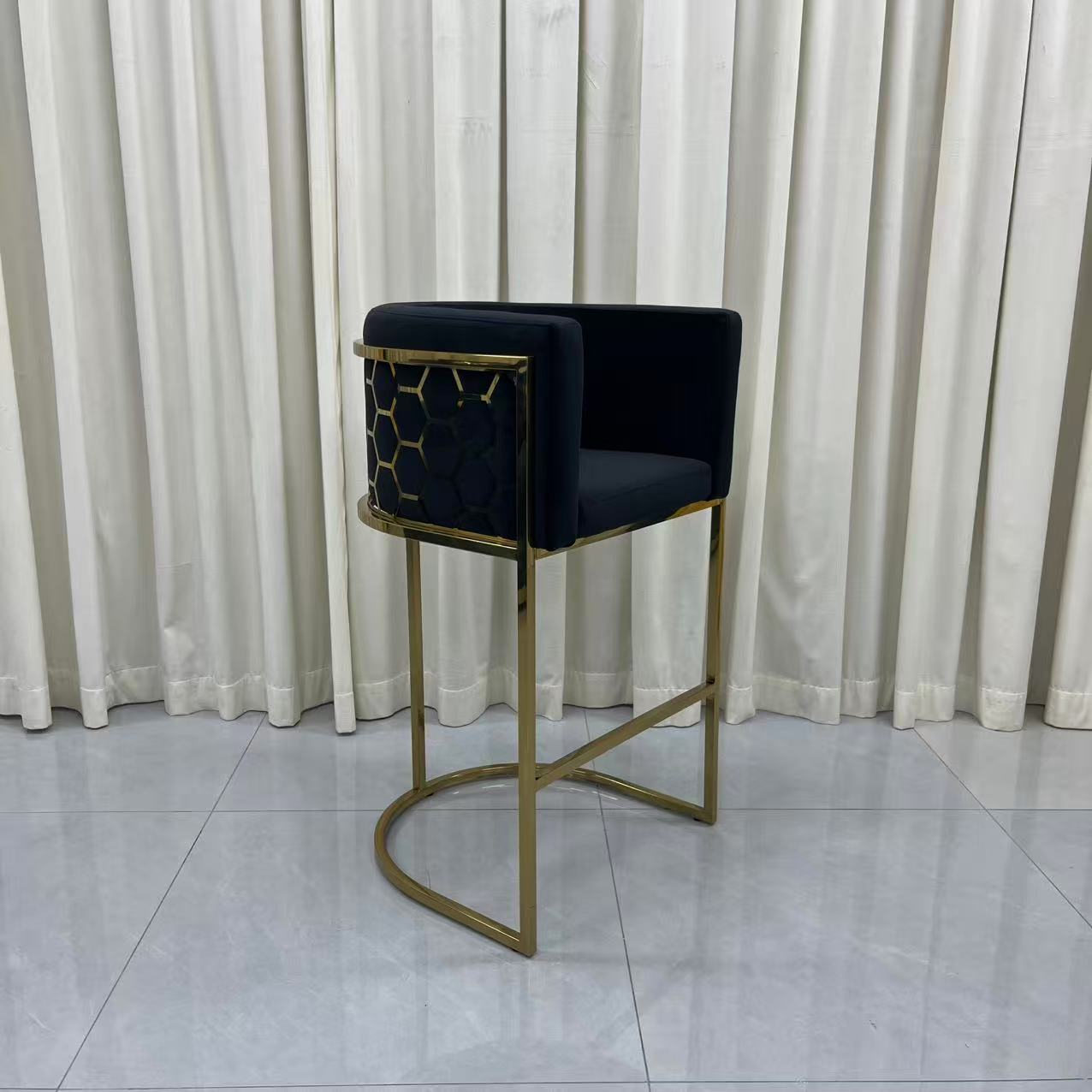 Elegant Black Velevet Barstools