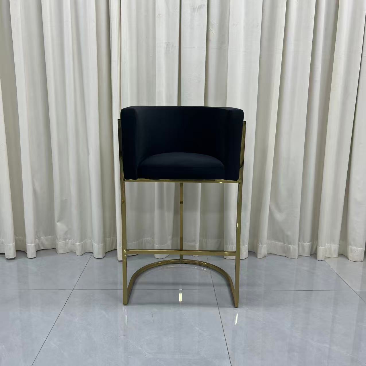Elegant Black Velevet Barstools