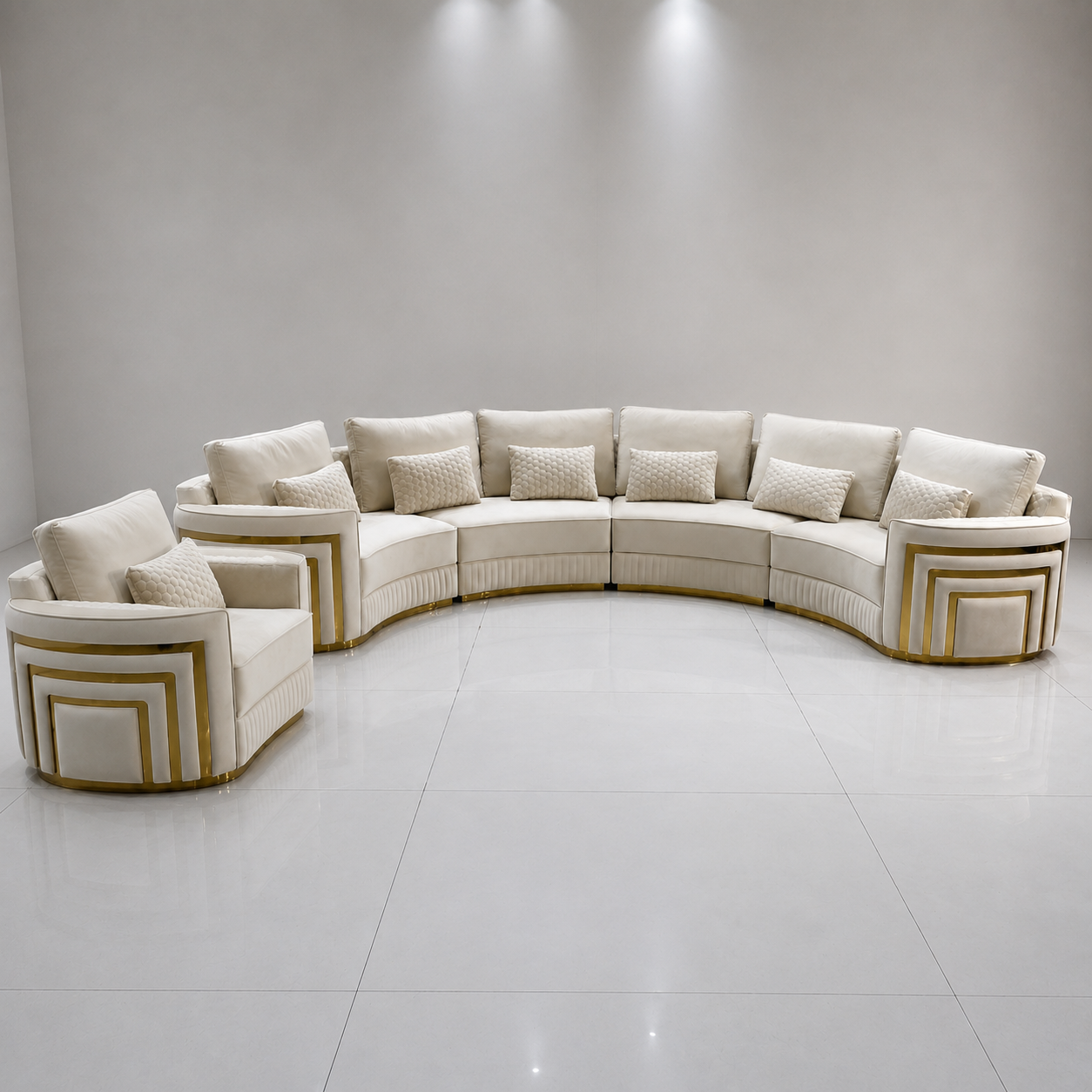 C-Shaped Corner Sofa set