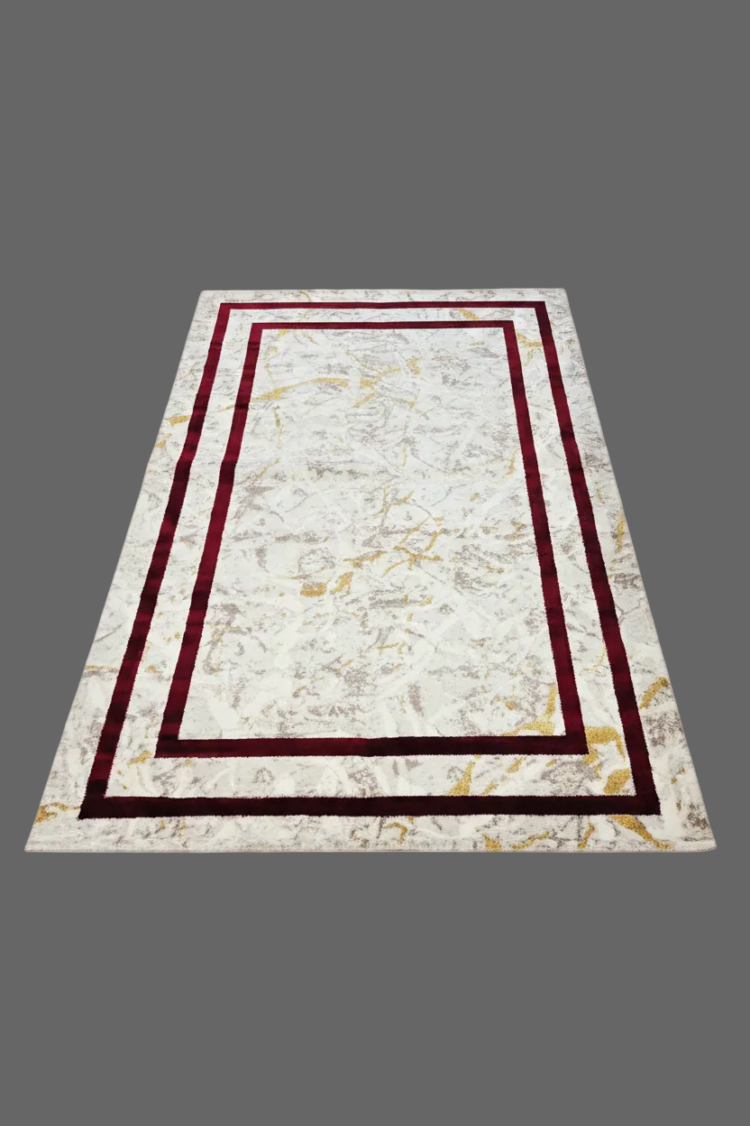 Cream and Red Comfortable Carpet (L3m * W2m)