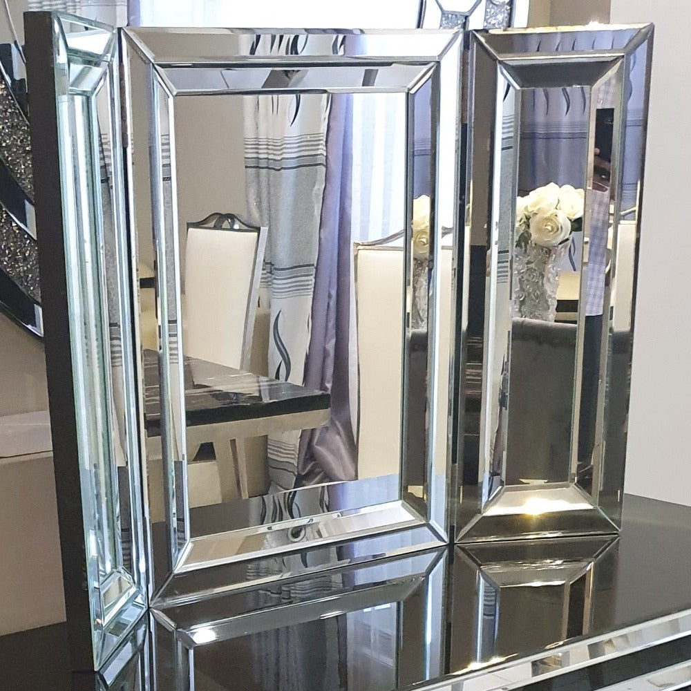 Wall Dressing Mirror in Silver Colour