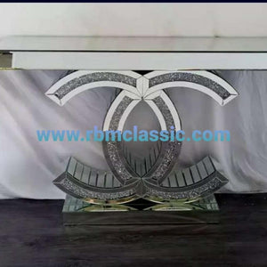 Chanel Diamond Crushed Hallway Console Table 