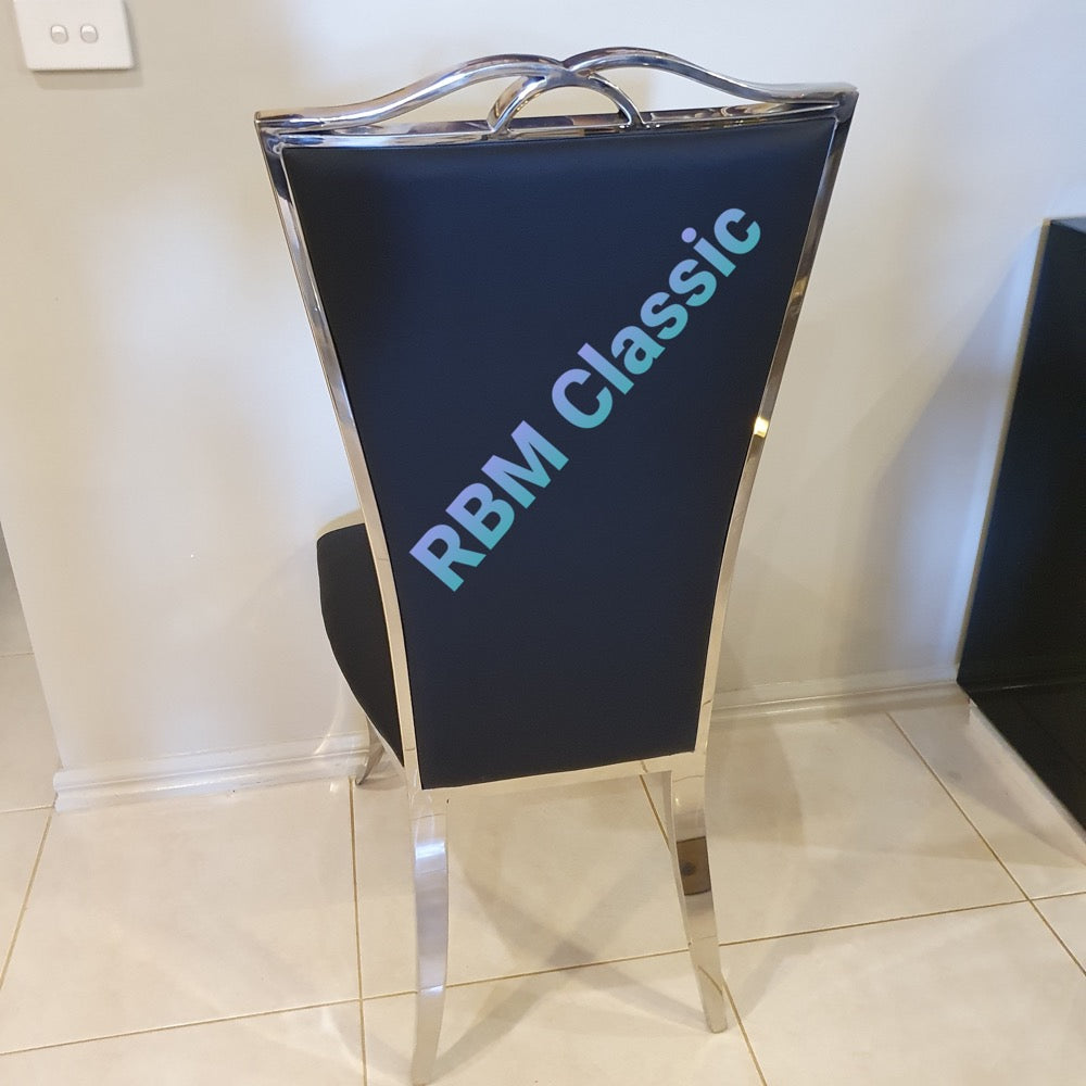 Black Leather Dining Chair