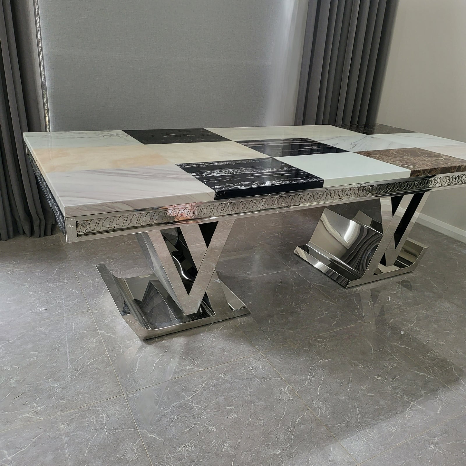 Ashton L240cm Marble Dining Table only