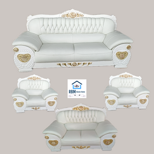 Classy Modern Luxurious, comfortable and Stylish Sofas / Couches in White Genuine Leather Material
