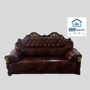 RBM Classic Home Online Store with Quality Mirrored and Marble Furniture. Modern Luxurious, comfortable and Stylish Sofas / Couches in Brown Microfibre Leather Material, 1 seater, 2 seater and 3 Seater.