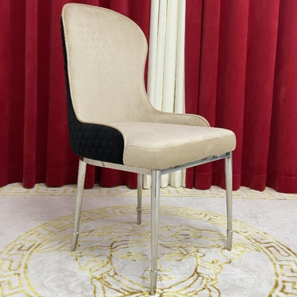 Velvet Dining Chairs with stainless steel frame