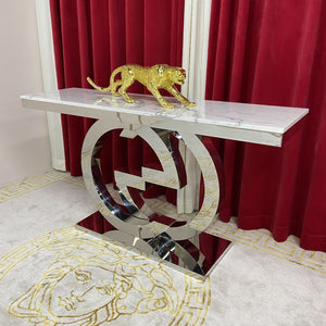 GG Style Hallway Console table with Stainless Steel frame
