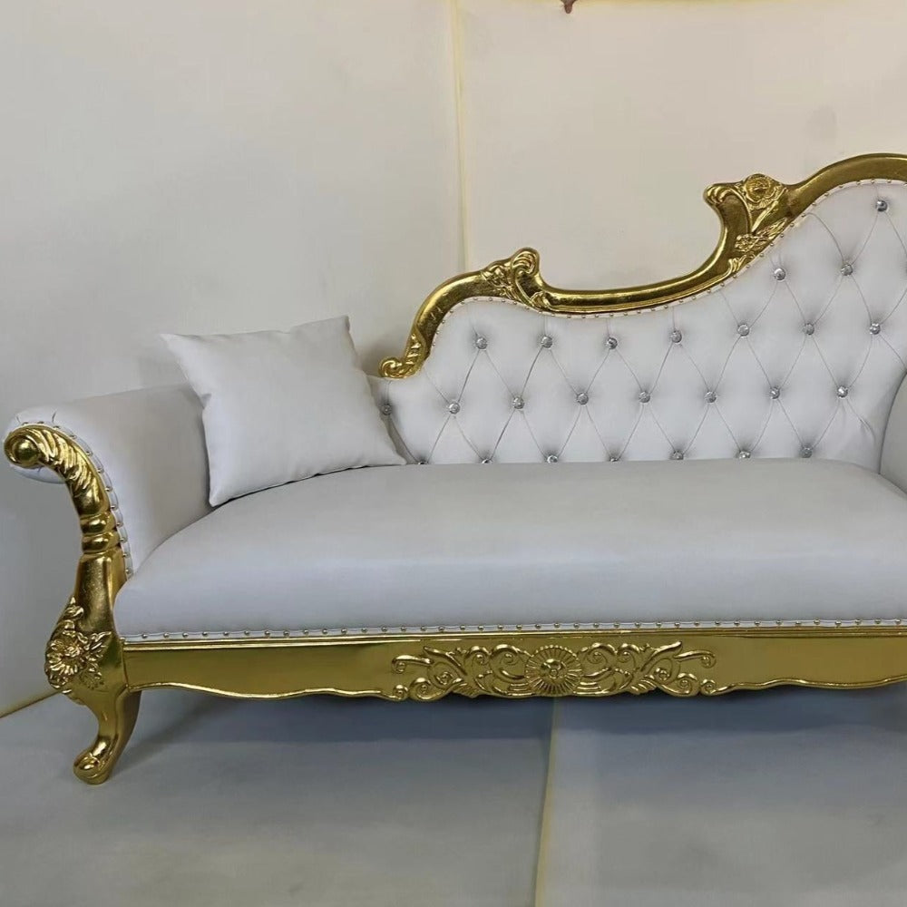 Relaxation Chair in Solid Gold Wood Trim and microfibre leather.