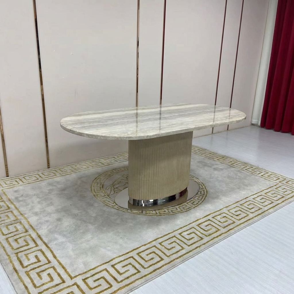 Oval Marble Dining Table