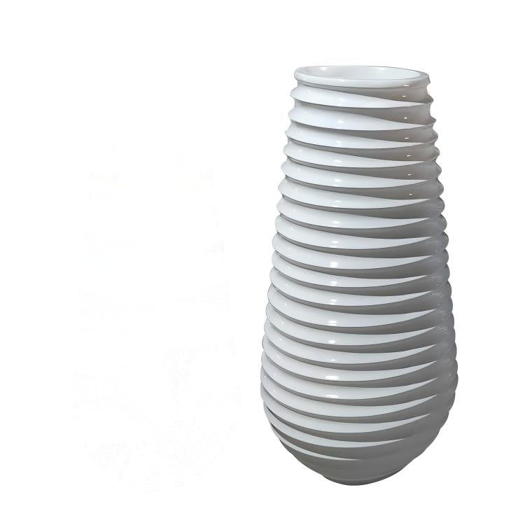 Rings White Resin Decorative Vase