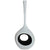 Large White Ceramic Decorative Vase with Black Hole 