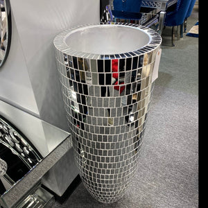 RBM Classic Home, a Family owned and operated furniture business with exclusive quality furniture. Big Decoration Glass Vase in Silver