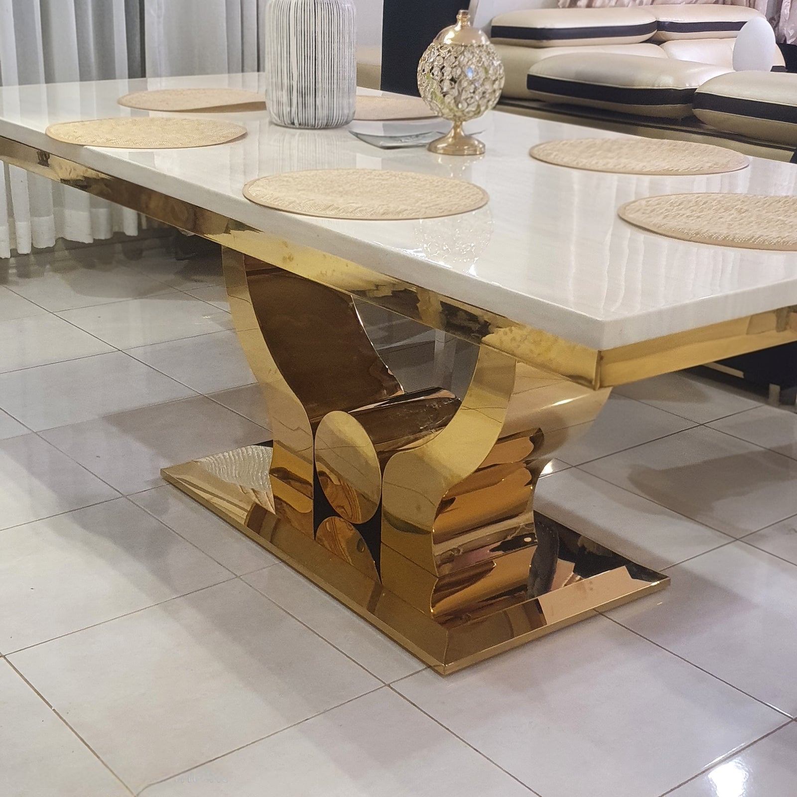 L180cm U-Shaped Marble Dining Table only