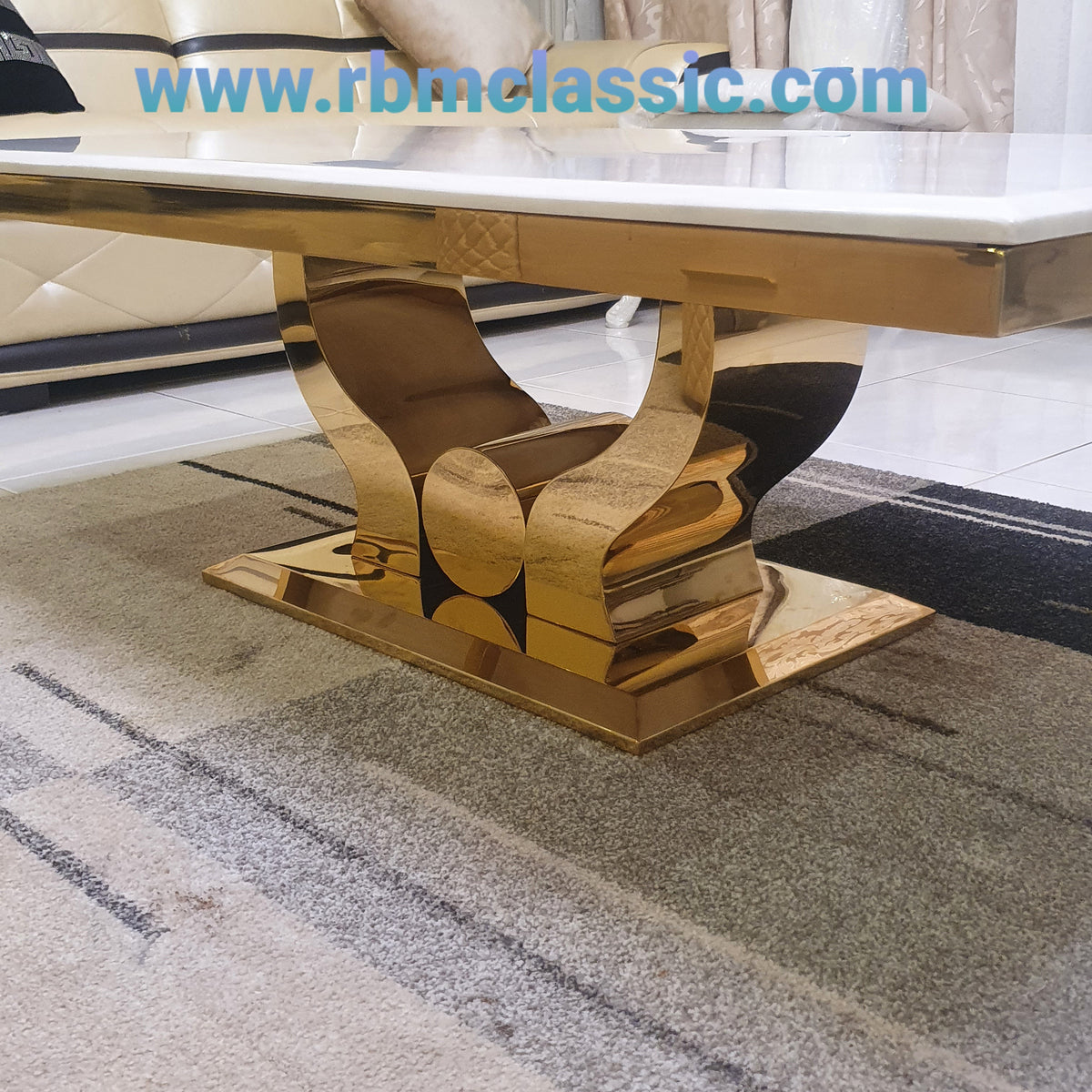 U-Shaped Marble Coffee table