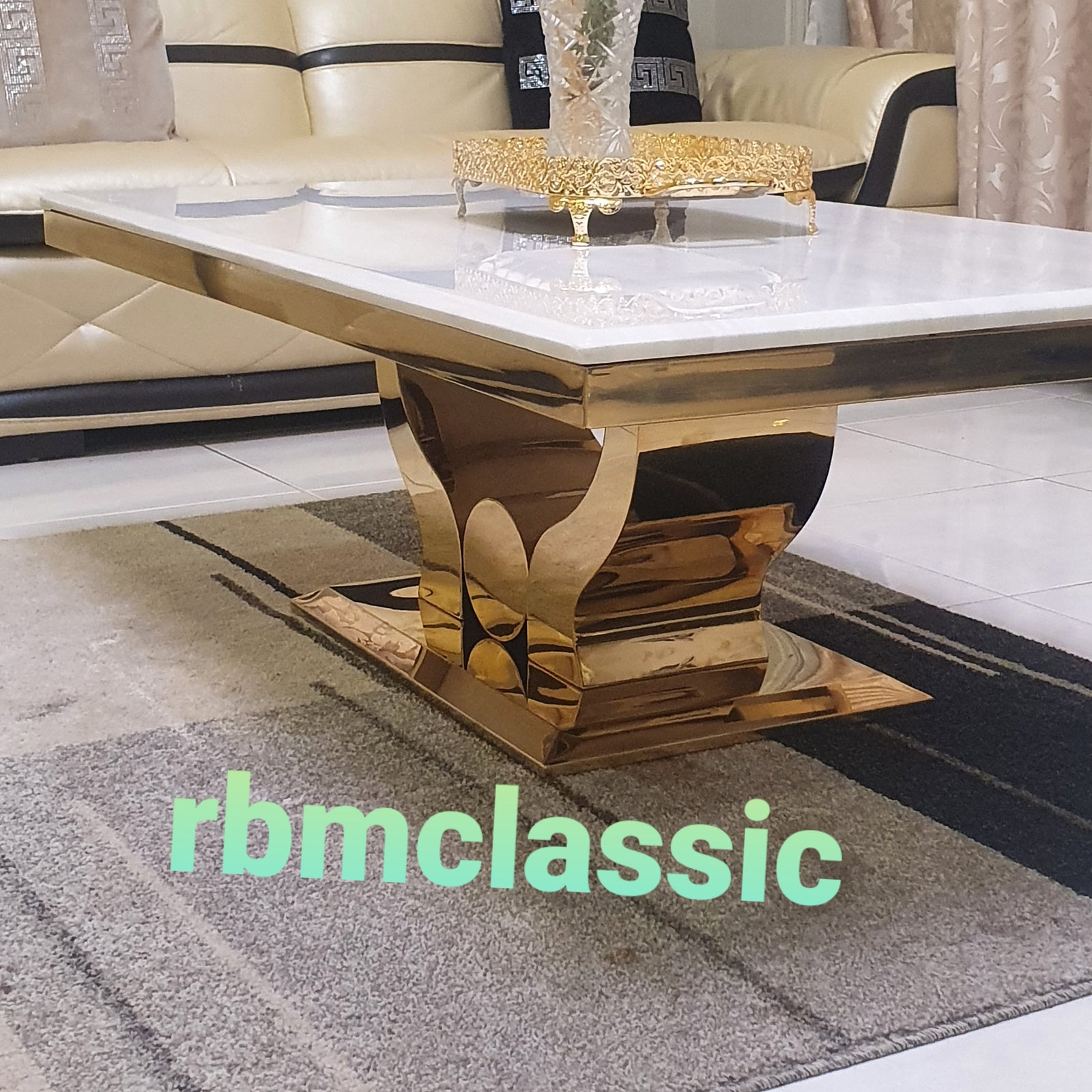 U-Shaped Marble Coffee table