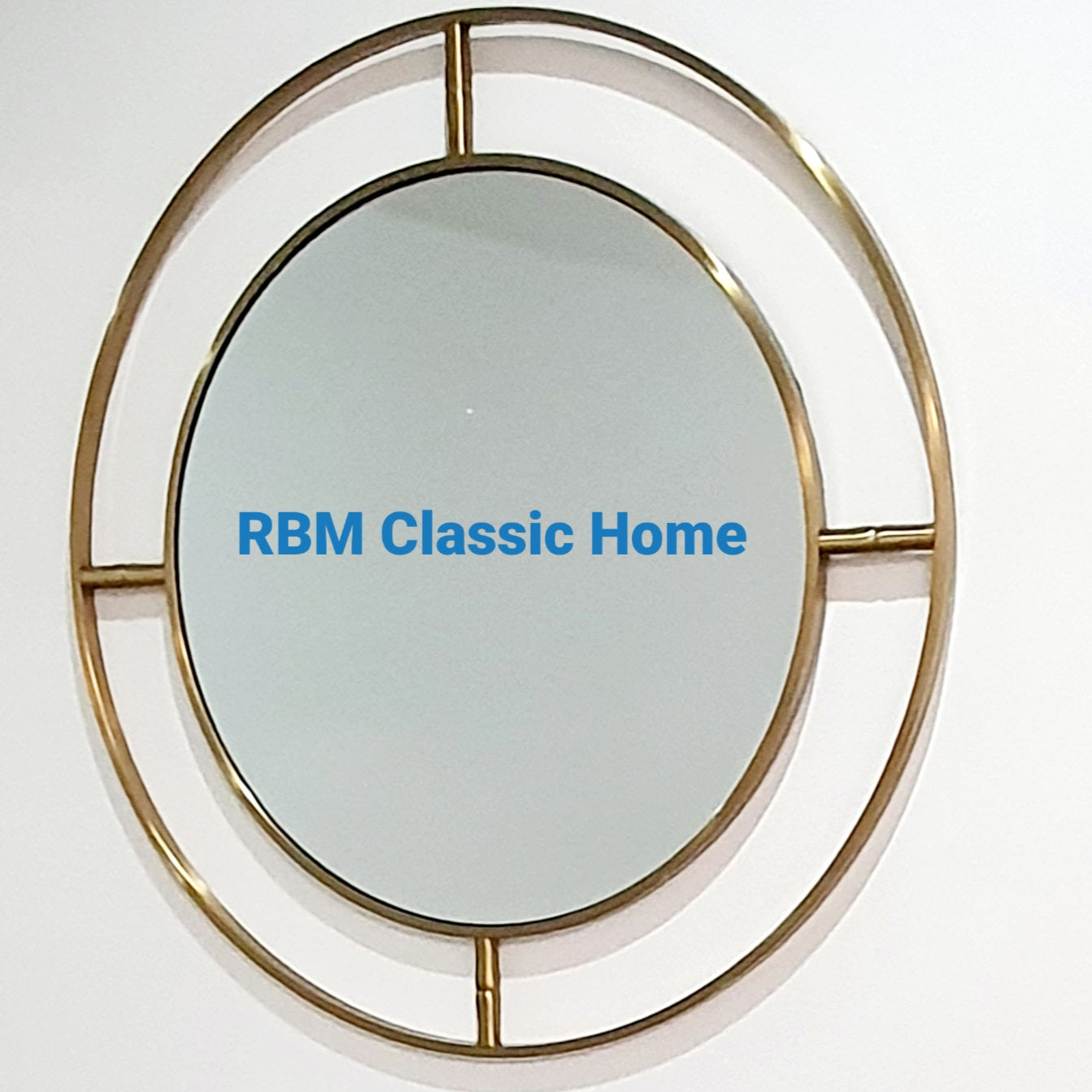 Circle Stainless Steel Hallway Mirror