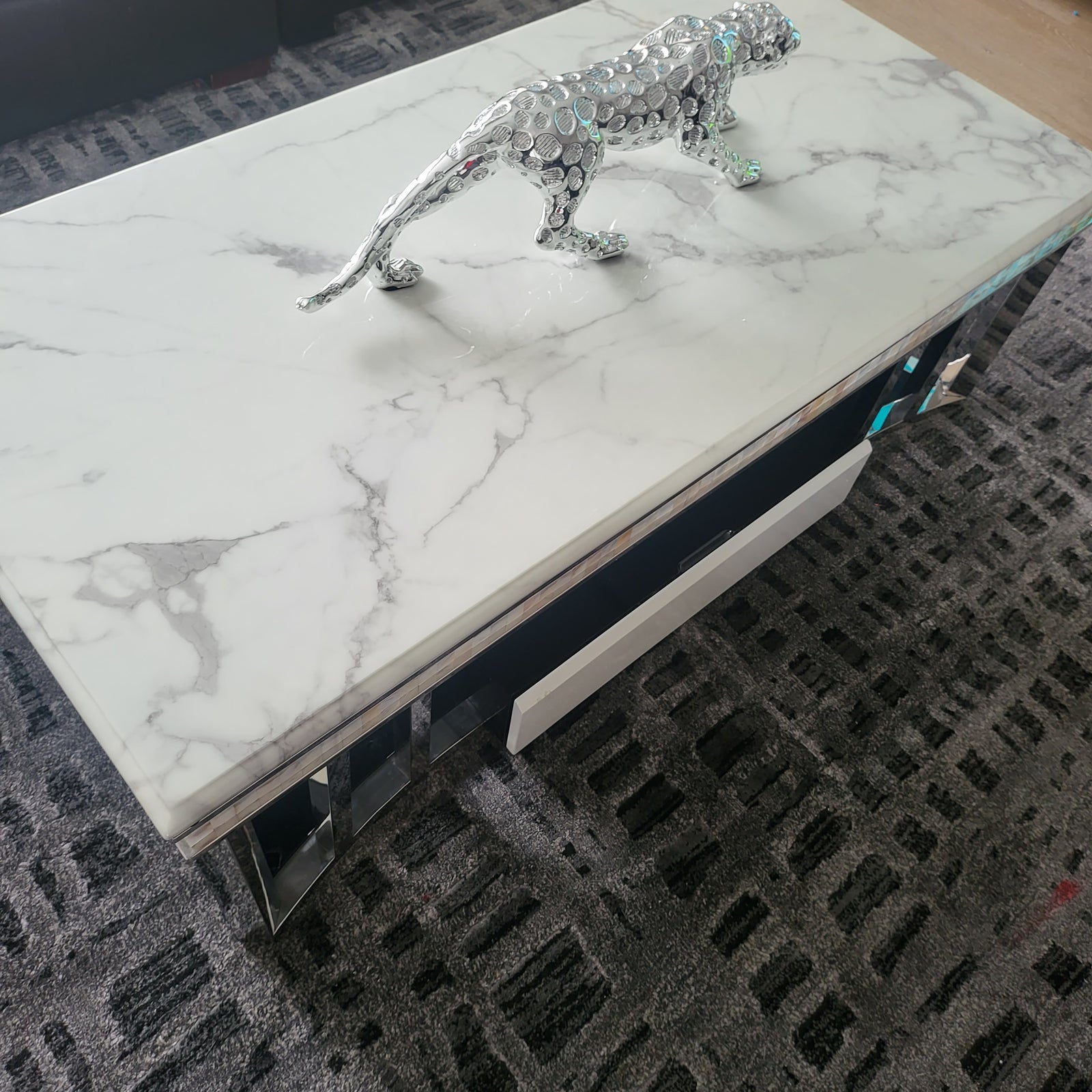Elegant Modern Marble Coffee Table