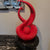 Decorative Red and White Resin Sculptures