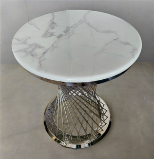 Round Marble Top Side Table