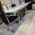 White Grey Marble Dining Table With Silver Stainless Steel Frame
