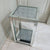 Elegant Classy Modern Silver Diamond Crushed Glass Side Table