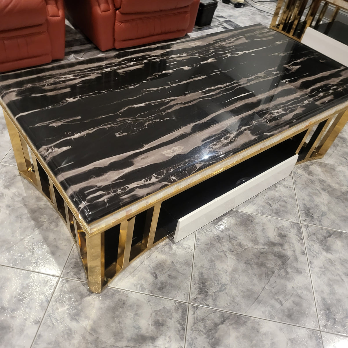 Elegant Modern Marble Coffee Table