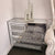 Classic Modern Diamond Crushed Chest of Drawers / Tallboy with 5 Draws in Silver Colour