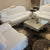 Elegant, Comfortable and Stylish set in Microfibre  White Leather Material 