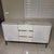 White Buffet Cabinet is Timeless, Versatile and Stylish with Gold Stainless Steel Frame