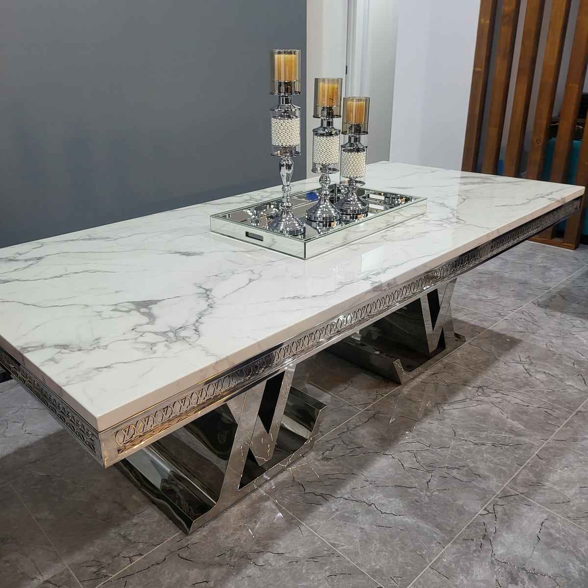 L240cm Marble top dining table only