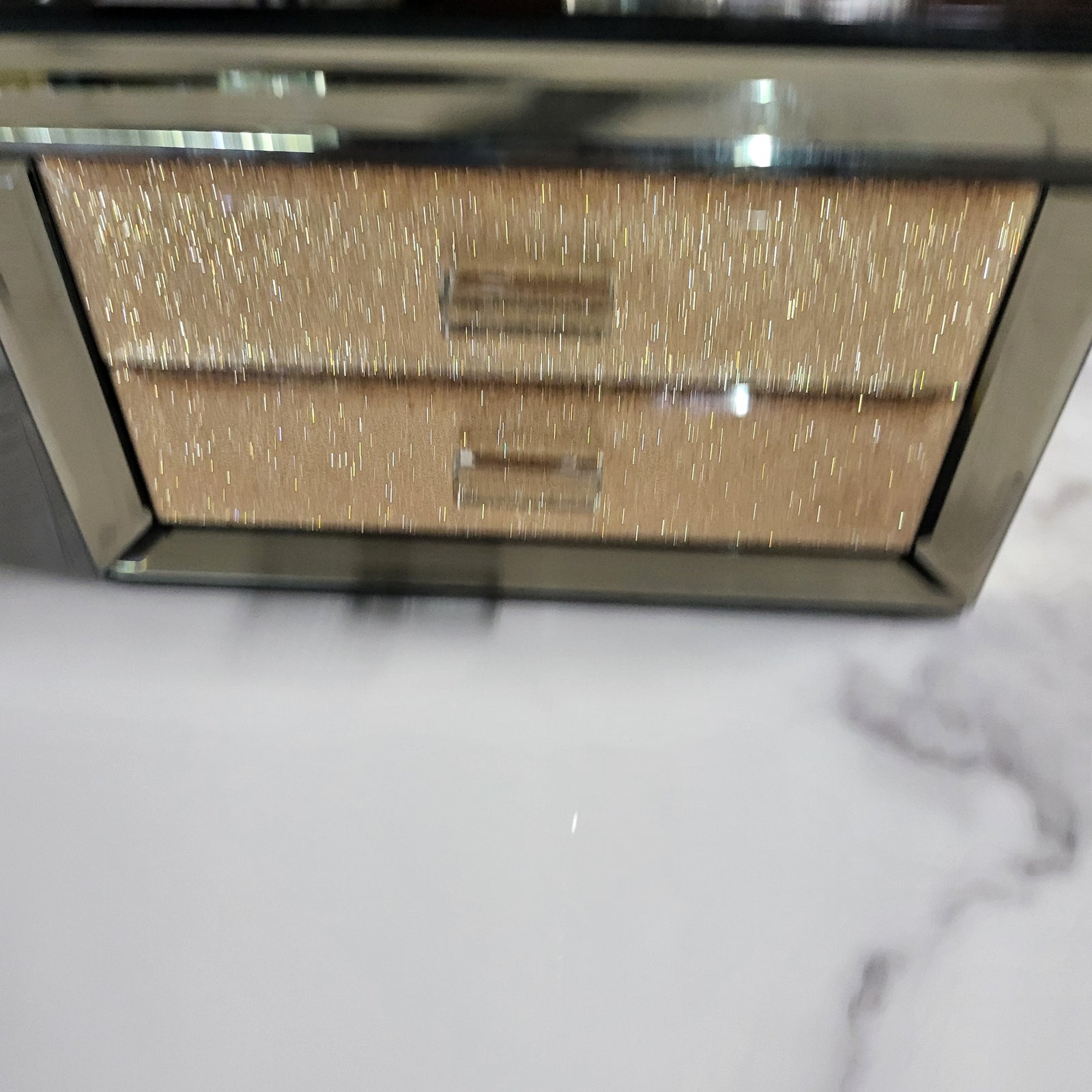 Mirrored Jewellery box with 2 drawers