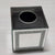Cubed Glass Mirrored Decorative Tissue Box in Silver with Diamond-Crushed Sparkling Glass