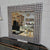 Modern Square Glass Hallway Mirror in Silver