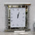 Modern Classic Diamond Crushed Glass Mirrored Silent Wall Clock with an Elegant, Luxurious Look for Perfect Decoration in Classic Silver Colour