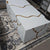 Stylish White Glass with Gold on MDF Material Coffee Table