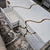 White Glass with Gold on MDF Material Coffee Table
