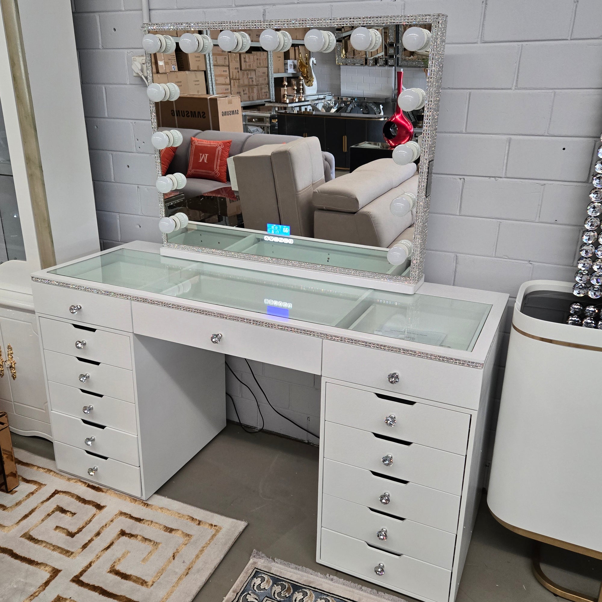 Exclusive Dressing Table & Hollywood Mirror | Dressing Table | RBM Classic Home Exclusive Dressing Table & Hollywood Mirror | Dressing Table | RBM Classic Home